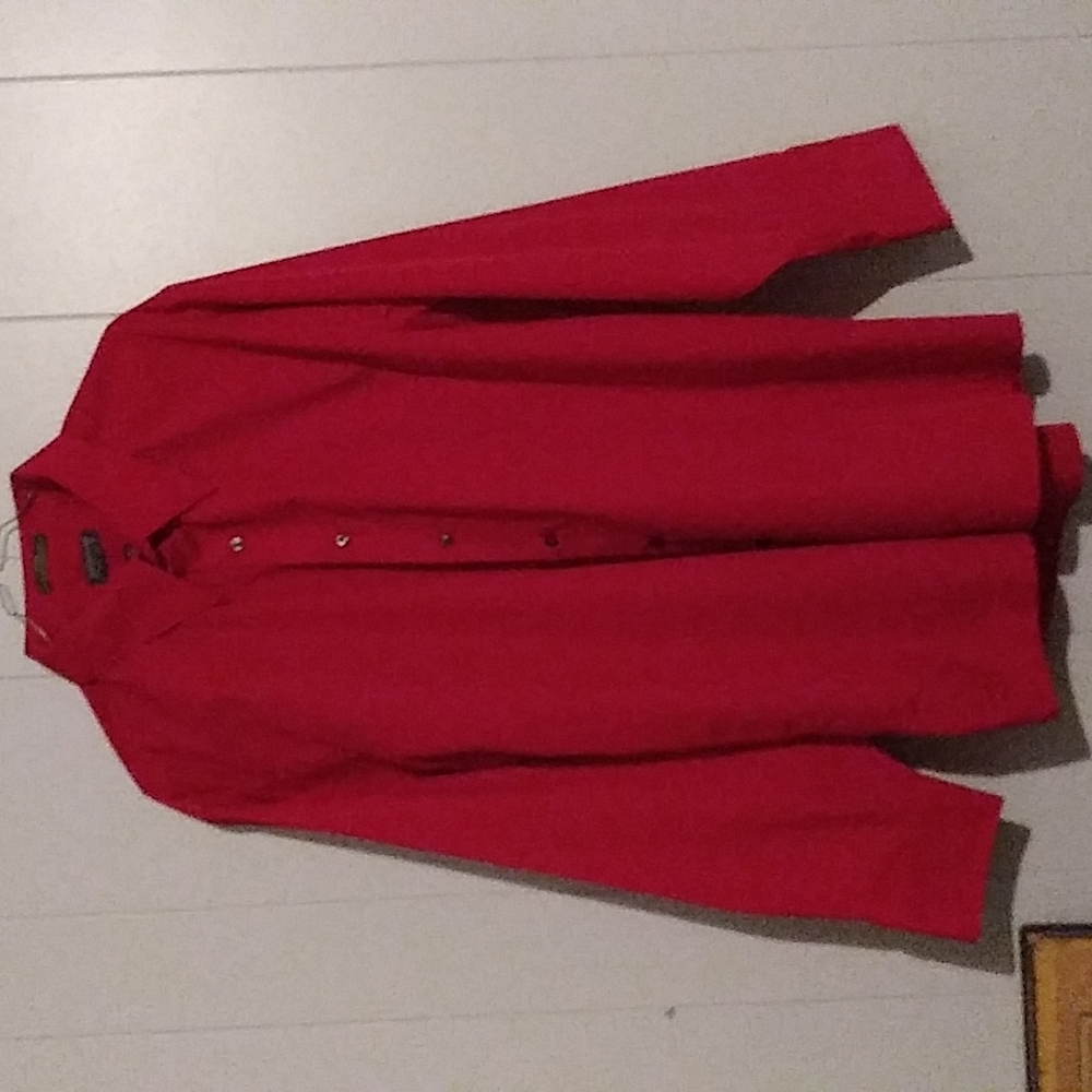 Mens Arrow Red Long Sleeve Button Down Dress Shirt
